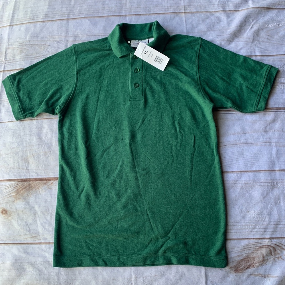 School Days Green Polo Shirt Size XL 14-16